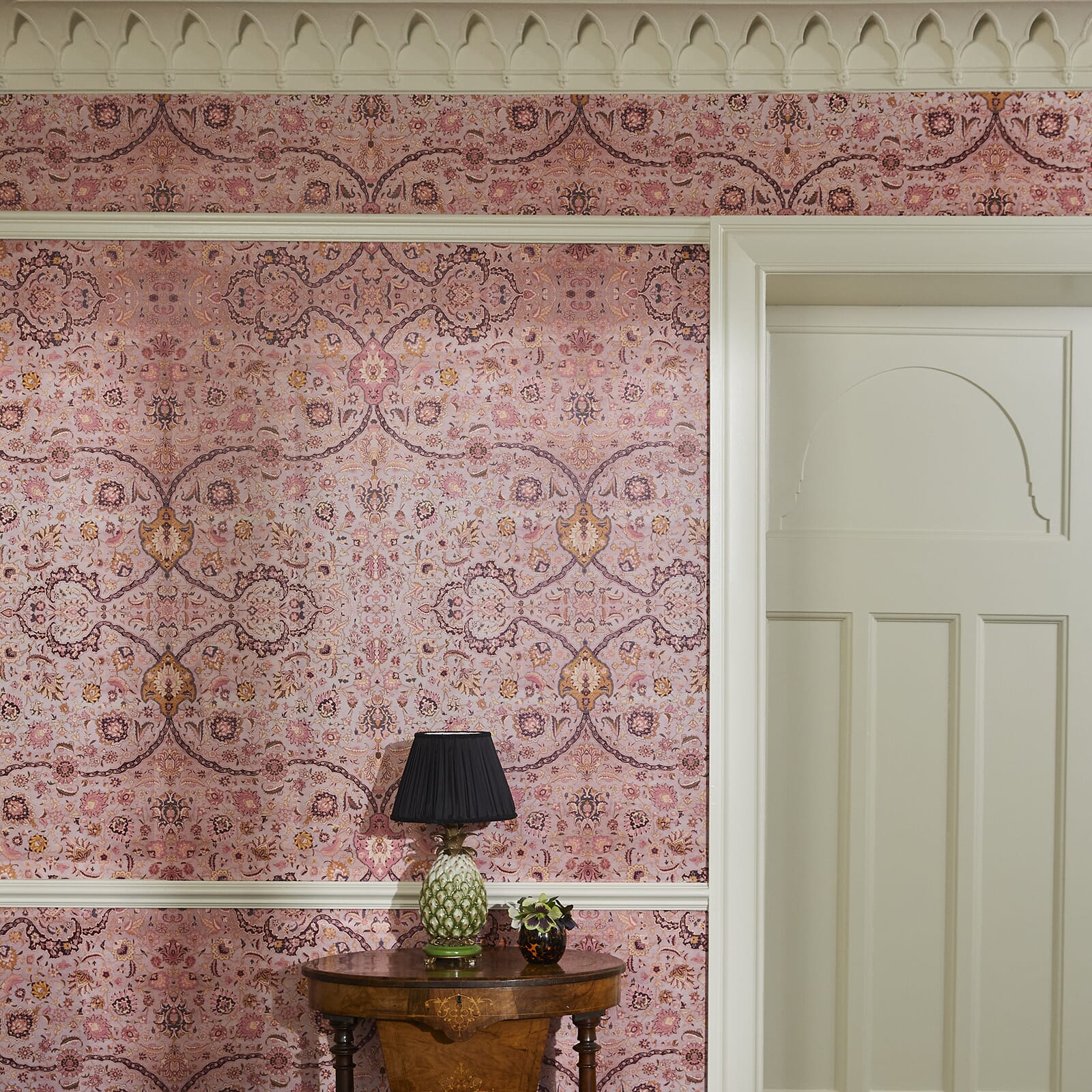 Zanjan Wallpaper - Quartz-Pink - House of Hackney - 1-WA-ZAN-DI-QRT-XXX - Morris Wallpaper