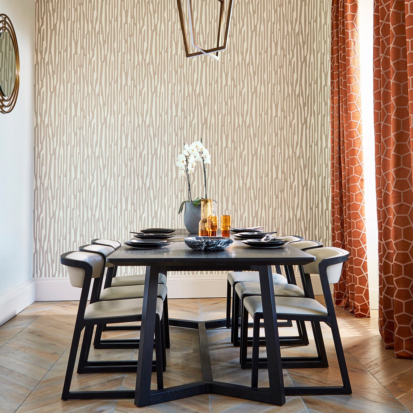 Zendo Wallpaper - Rose Gold - Harlequin - HM6W112169 - Morris Wallpaper