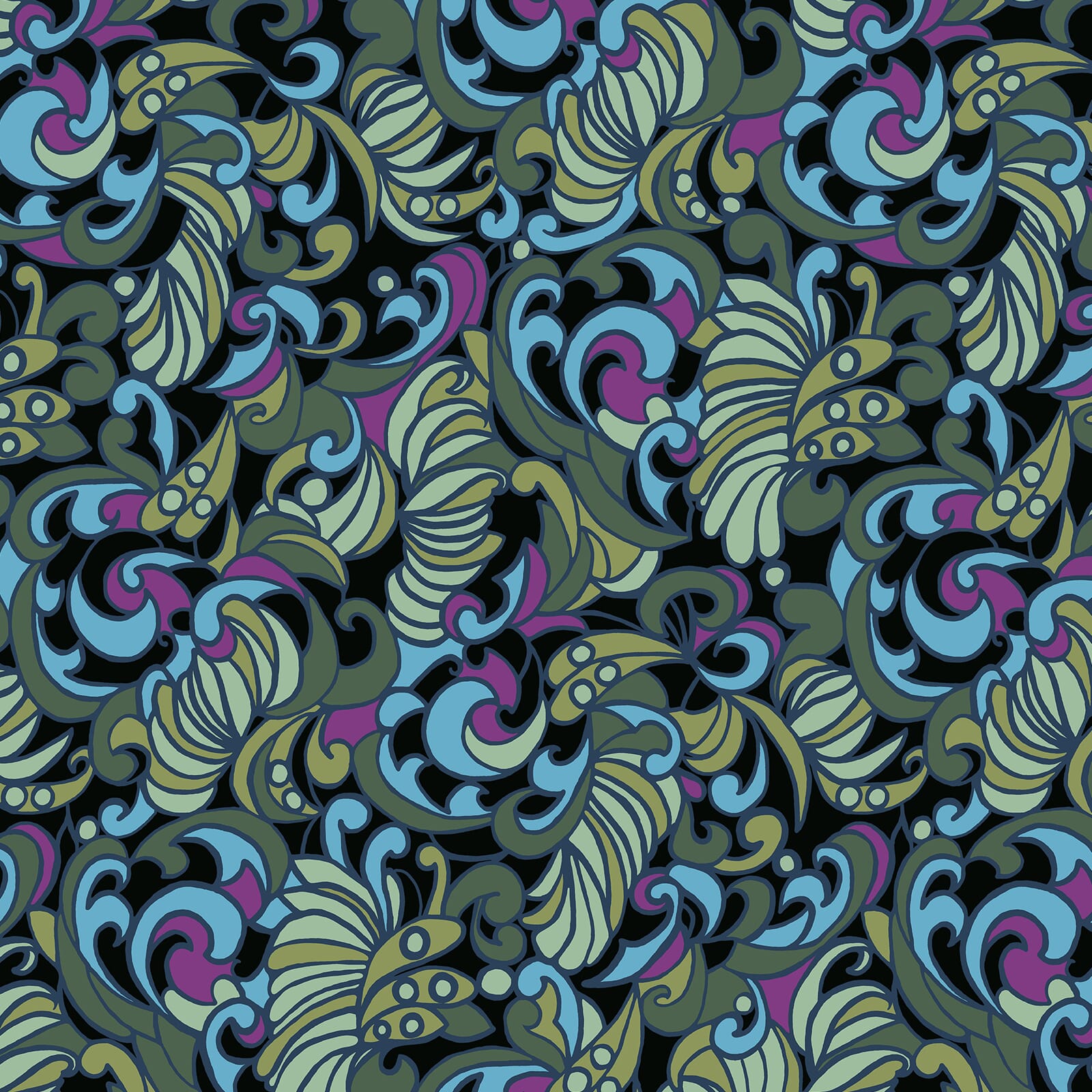 Zennor Wallpaper - House of Hackney - 1 - WA - ZEN - DI - OCE - XXX