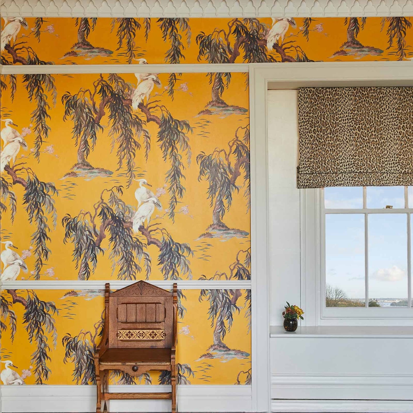 Zeus Wallpaper - Ochre - House of Hackney - 1-WA-ZEU-DI-OCH-XXX - Morris Wallpaper