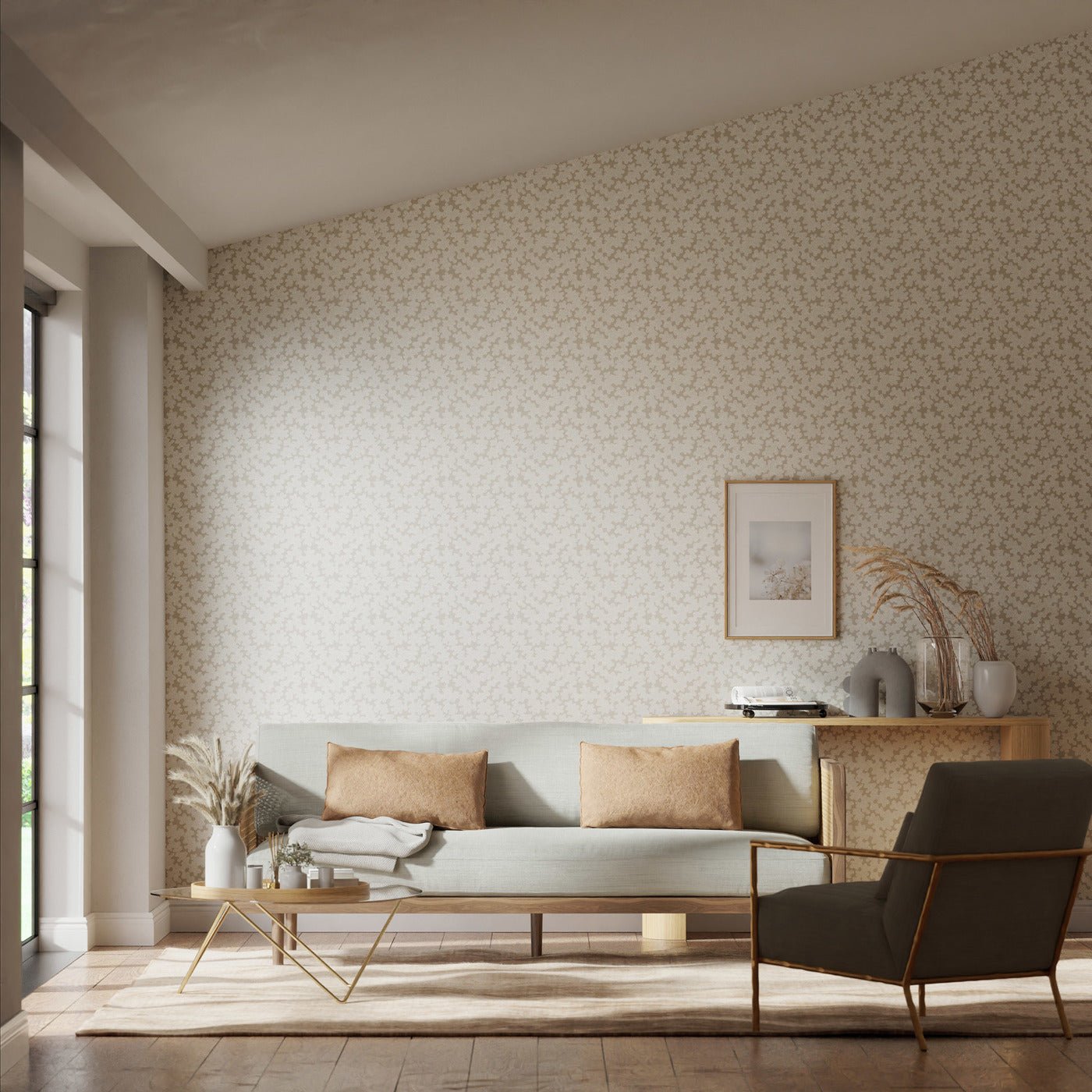 Zori Wallpaper - Shiitake/Fig Blossom - Harlequin - HQN3112932 - Morris Wallpaper